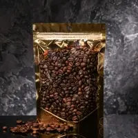 Пакет дой-пак, матовый, золотой, с прозрачной стенкой,14 х 20 х 8 см