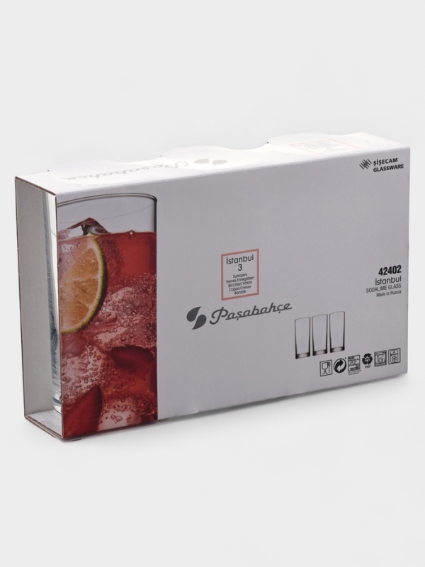 Набор стеклянных стаканов Istanbul, 290 мл, 3 шт