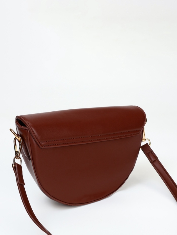 Сумка женская мессенджер на молнии, цвет красно-коричневый