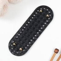 Основа для вязаных изделий кожзам "Вытянутая плетёнка" чёрный 6х18 см Основа для вязаных изделий кожзам "Вытянутая плетёнка" чёрный 6х18 см