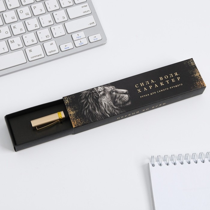 Ручка шариковая подарочная в пенале &laquo;Сила. Воля. Характер&raquo;, синяя паста, 1.0 мм