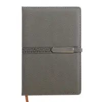 Ежедневник недатированный формат А5, с хлястиком, 112л, линия, пвх, Узор Серый