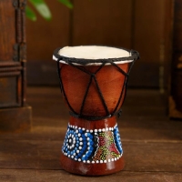 Сувенирный музыкальный инструмент "Барабан Джембе" 8,5х8,5х12 см МИКС Сувенирный музыкальный инструмент "Барабан Джембе" 8,5х8,5х12 см МИКС