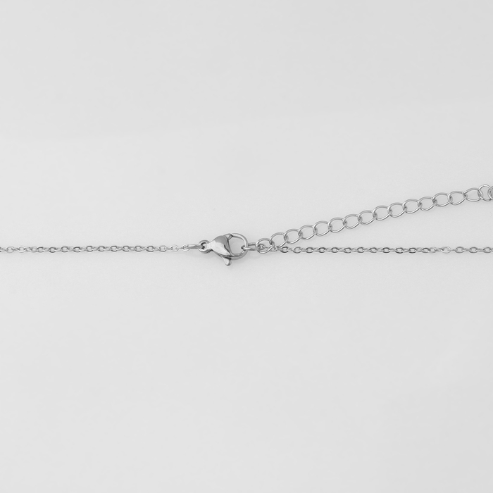 Кулон &laquo;Змея&raquo; изящная мини, цвет бело-зелёный в серебре