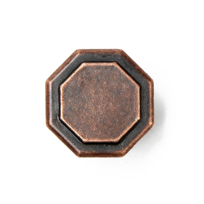 Ручка кнопка ТУНДРА LIGHT РК034AC, цвет медь, 8 шт TMP