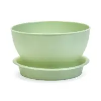 Горшок для цветов с поддоном 0,8 л d14 см h8 см "Фиалочка" зеленый