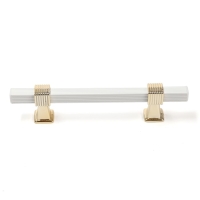 Ручка-скоба CAPPIO PK117, м/о 96 мм, цвет белый/золото