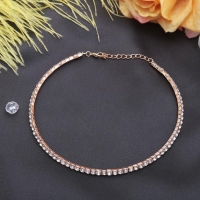 Колье &laquo;Лёд&raquo;, 1 ряд, цвет белый в золоте, 35 см