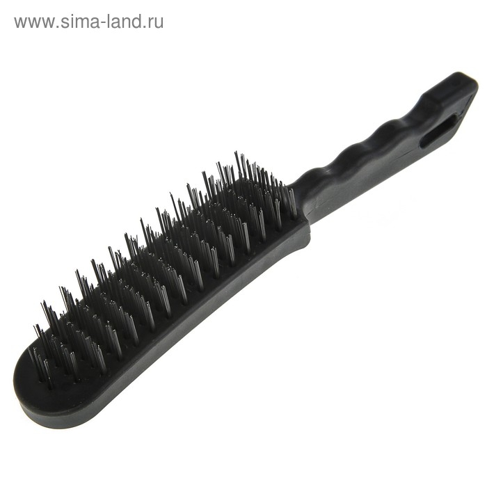 Щетка металлическая ручная ЛОМ, пластиковая рукоятка, 6-рядная Щетка металлическая ручная ЛОМ, пластиковая рукоятка, 6-рядная
