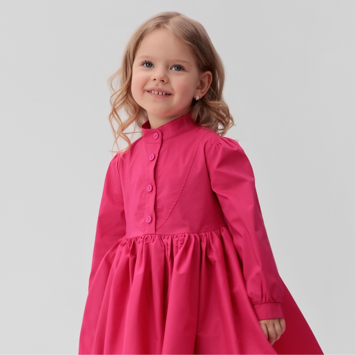 Платье для девочки MINAKU: Cotton collection цвет фуксия, рост 128