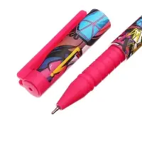 Ручка шариковая 0.7 мм синяя масляная, Vinson корпус софттач с рисунком (штрихкод на штуке)