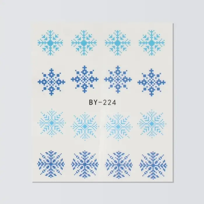 Слайдеры для ногтей &laquo;Снежинки&raquo;, голубые, синие