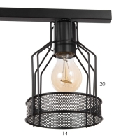 Светильник "Генри" 3хЕ27 40Вт черный 61х14,5х23-123 см Светильник "Генри" 3хЕ27 40Вт черный 61х14,5х23-123 см