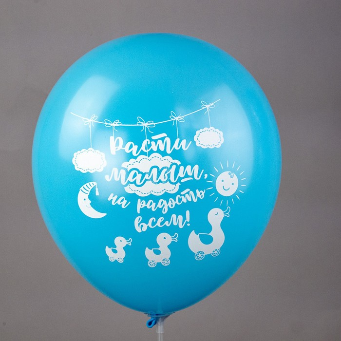 Шар латексный 12" &laquo;Новорождённые. Мальчик&raquo;, шелкография, 2-сторонний, 5 дизайнов, набор 25 шт., МИКС