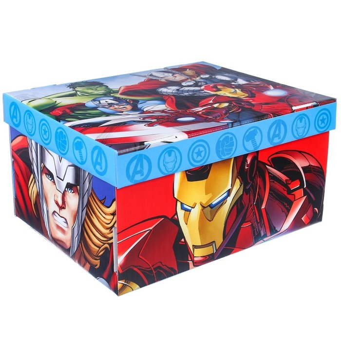Подарочная коробка с крышкой, складная, 31х25.5х16 см, Мстители
