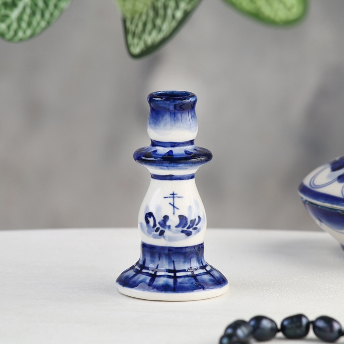 Подсвечник Подсвечник "Стройный", гжель