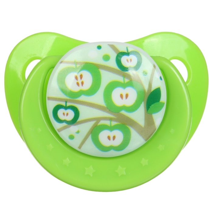 Соска - пустышка силиконовая ортодонтическая, от 0 мес., с колпачком, в контейнере + держатель, цвет МИКС