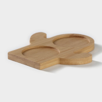 Набор фарфоровый для специй на бамбуковой подставке BellaTenero &laquo;Кактусы&raquo;, 2 предмета: солонка 75 мл, перечница 75 мл, цвет белый