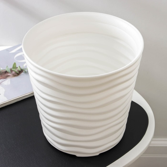 Кашпо &laquo;Дюна&raquo;, 8,5 л, цвет белый