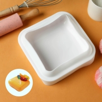 Форма для муссовых десертов и выпечки KONFINETTA &laquo;Квадро&raquo;, силикон, 18,5&times;5 см, цвет белый