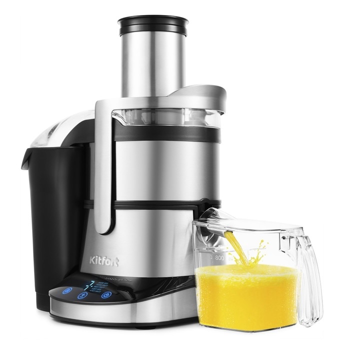 Соковыжималка Kitfort КТ-1112, центробежная, 1000 Вт, 16000 об/мин, серебристая Соковыжималка Kitfort КТ-1112, центробежная, 1000 Вт, 16000 об/мин, серебристая