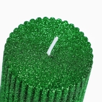 Новогодняя свеча-столбик с блестками &laquo;Новый год: Сказочных моментов&raquo;, 8,5 х 6 см