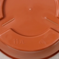 Горшок для цветов с поддоном &laquo;Афина&raquo;, 11 л, пластиковый, цвет коричневый