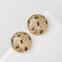 Серьги со стразами &laquo;Блеск вечера&raquo; клуб судьбы, цвет белый в золоте