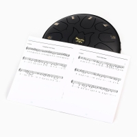 Глюкофон - музыкальный инструмент, черный, 11 лепестков, 17 х 8 см Глюкофон - музыкальный инструмент, черный, 11 лепестков, 17 х 8 см