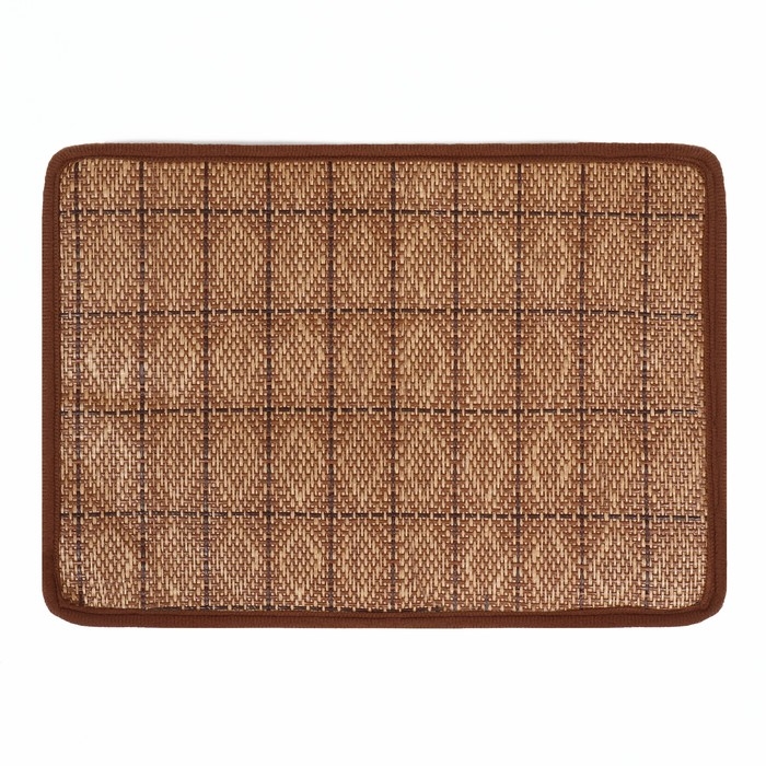 Коврик для отдыха животных, двусторонний (флис+ротанг), 40 х 30 см, сиреневый