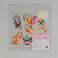 Термотрансфер &laquo;Праздничные единорожки&raquo;, 19,5 &times; 21 см, 7 дизайнов, цена за 1 лист