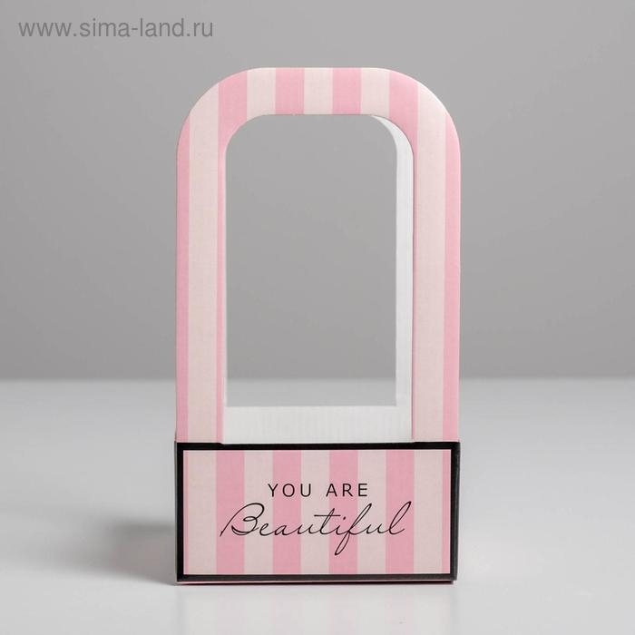 Коробка-переноска для цветов «Розовая», 12 см × 12 см × 22 см Коробка-переноска для цветов «Розовая», 12 см × 12 см × 22 см