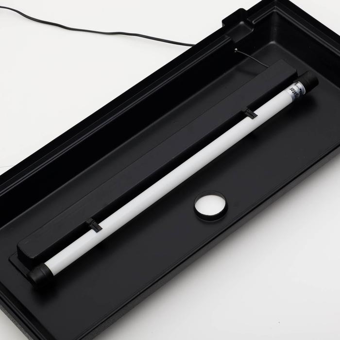 Аквариум прямоугольный Атолл с крышкой, 110 литров, 75,5 х 33 х 45/51 см, чёрный