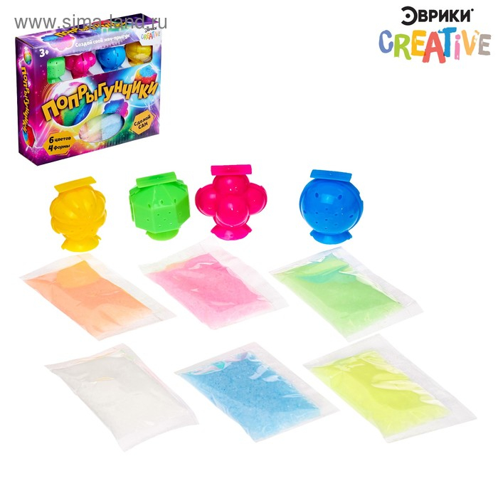 Набор для опытов «Попрыгунчики», 4 формы, 6 цветов Набор для опытов «Попрыгунчики», 4 формы, 6 цветов