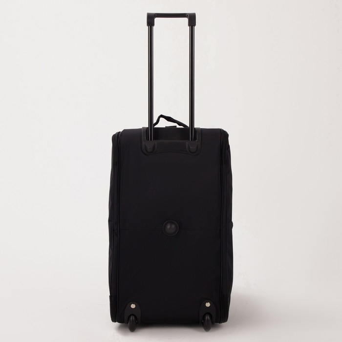 Сумка дорожная на колёсах, 2 отдела на молниях, 2 наружных кармана, длинный ремень, цвет чёрный Сумка дорожная на колёсах, 2 отдела на молниях, 2 наружных кармана, длинный ремень, цвет чёрный