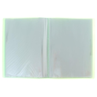 Папка с 20 вкладышами А4, 500 мкм, Calligrata, неон, салатовая Папка с 20 вкладышами А4, 500 мкм, Calligrata, неон, салатовая