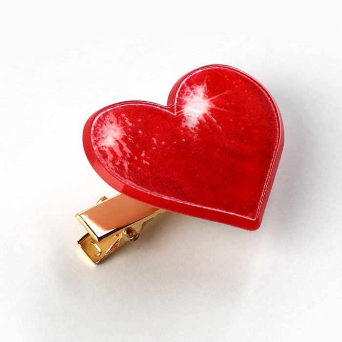 Заколка для волос вертящаяся &laquo;Сердечко&raquo;, 3.5 х 3 см