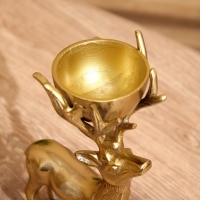 Подсвечник "Оленёнок" алюминий 13х8,5х21 см