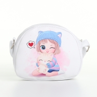 Сумка детская для девочки на молнии, цвет белый Сумка детская для девочки на молнии, цвет белый