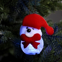 Ёлочная игрушка &laquo;Медвежонок&raquo;, 10 см, от батареек, свечение мульти (RGB)