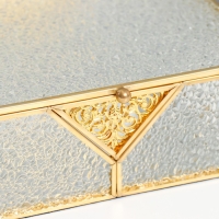 Шкатулка стекло с металлическим каркасом "Ажурная вставка. Капли" 18,5х14х6,5 см Шкатулка стекло с металлическим каркасом "Ажурная вставка. Капли" 18,5х14х6,5 см