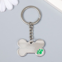 Брелок металл "Косточка с лапкой" МИКС 3х4 см Брелок металл "Косточка с лапкой" МИКС 3х4 см