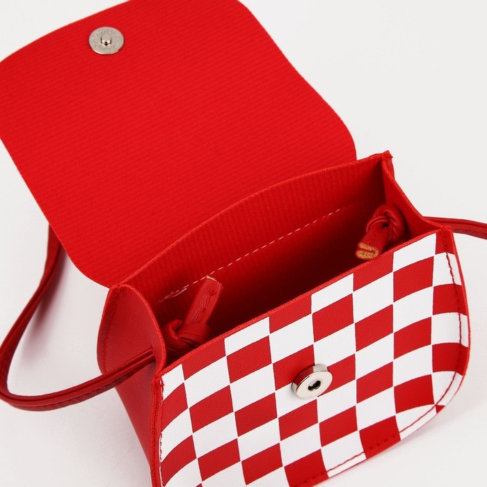 Сумка детская для девочки на магните, длинный ремень, цвет красный Сумка детская для девочки на магните, длинный ремень, цвет красный