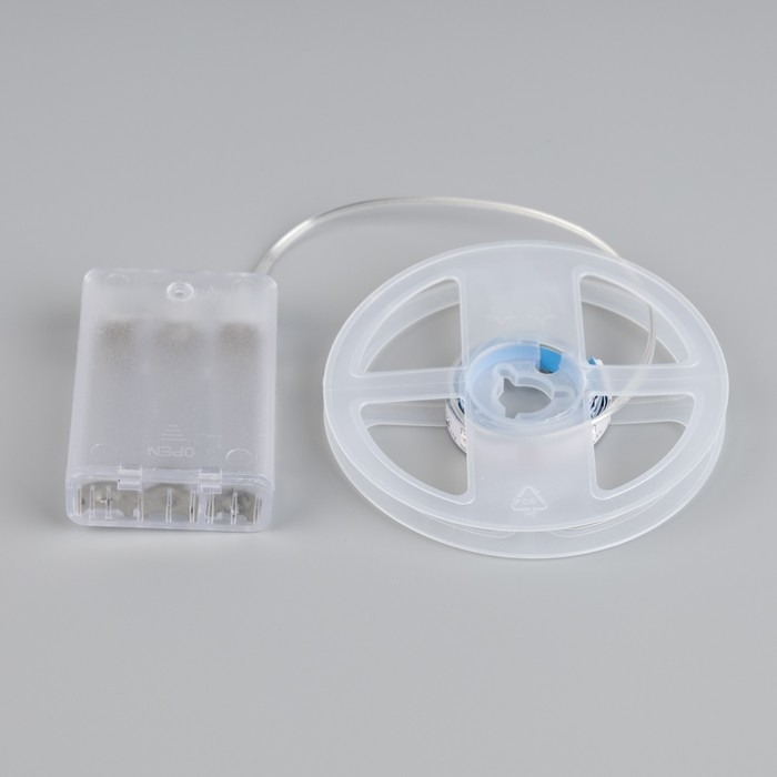 Светодиодная лента Luazon Lighting 1 м, IP20, SMD2835, 30 LED/м, 3хААА, свечение мульти