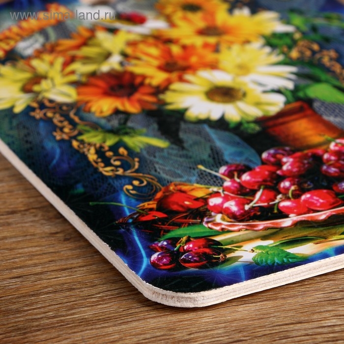 Доска разделочная большая "Любимой бабушке" натюрморт", 19,5&times;27,5 см
