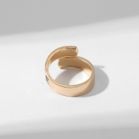 Кольцо с надписью &laquo;Счастье есть&raquo;, цвет золото, безразмерное