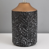 Лампа настольная "Киао" 1х40Вт Е14 черный/золото 22х22х36см
