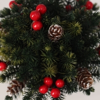 Новогодняя композиция на стол &laquo;Зимнее волшебство. Зима&raquo; в горшке, пластик,12х5,5 см