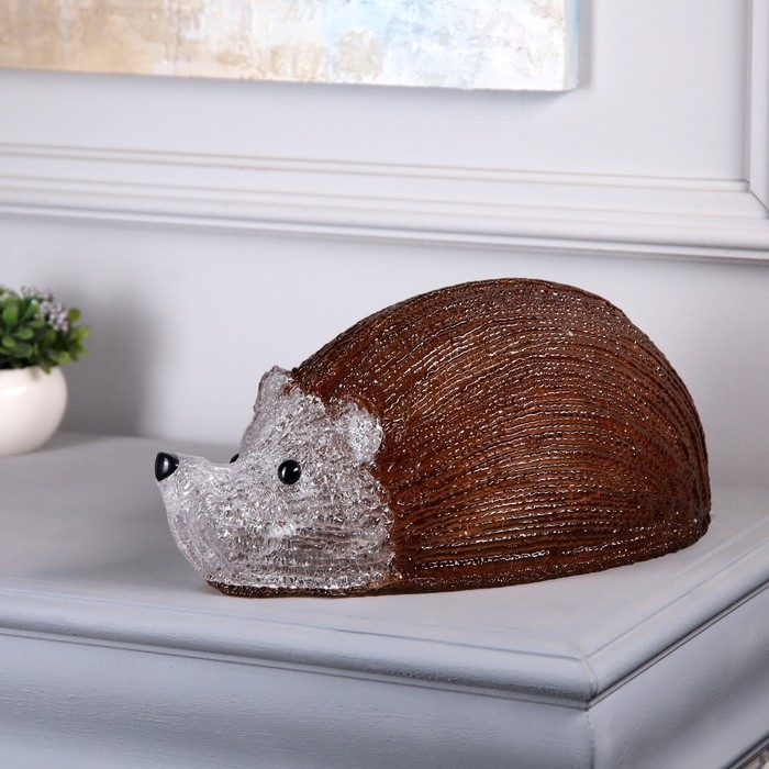 Светодиодная фигура &laquo;Ёжик&raquo; 35 &times; 16 &times; 20 см, акрил, 30 LED, 220 В, свечение белое