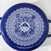 Кастрюля эмалированная &laquo;Вологодское кружево&raquo;, 3 л, индукция, цвет синий